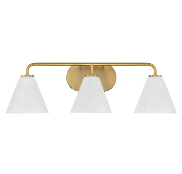Blair 3-Light Bathroom Vanity in Warm Brass - Image 2