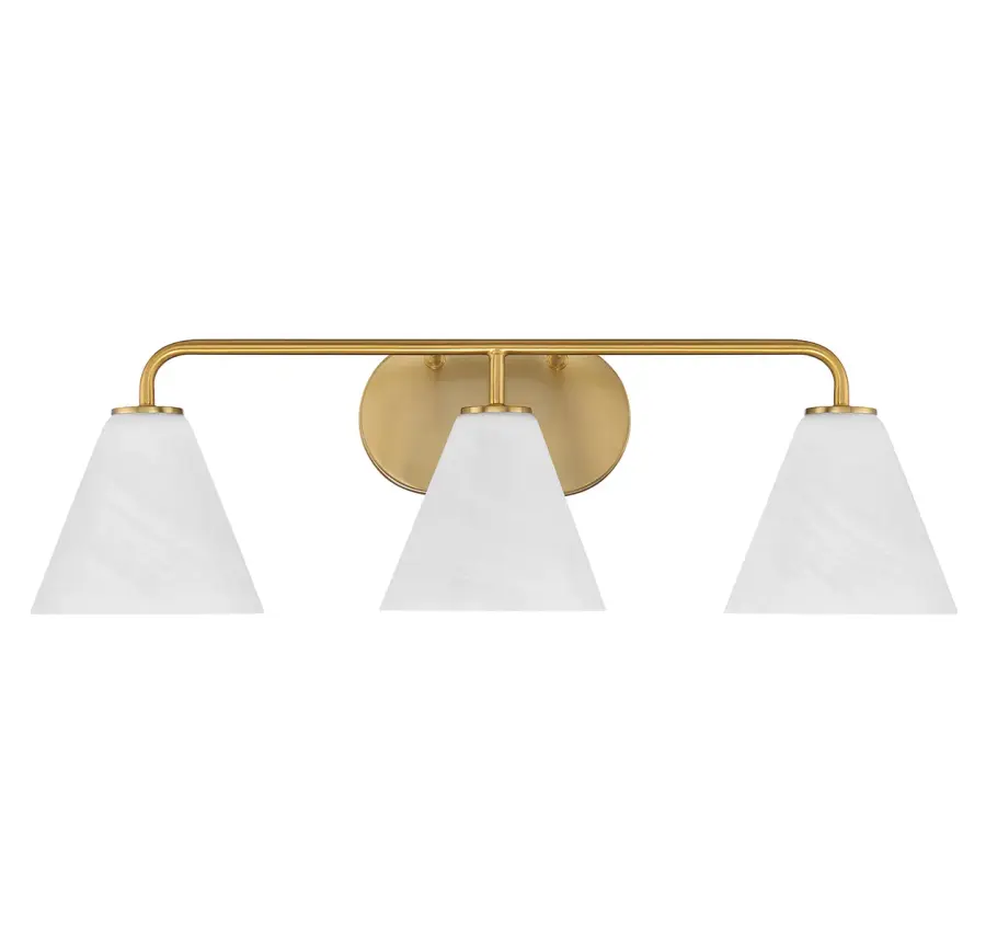 Blair 3-Light Bathroom Vanity in Warm Brass - Image 2