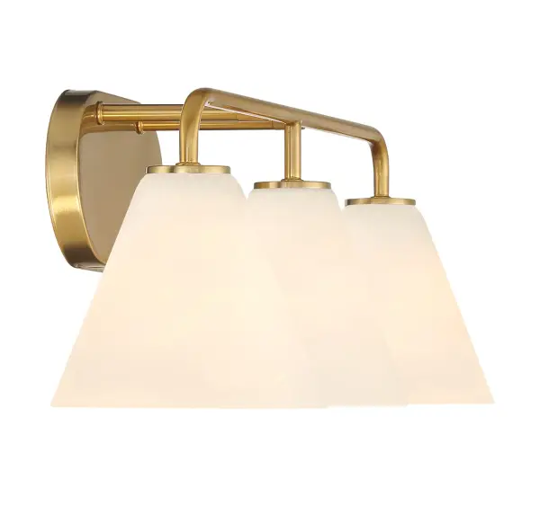 Blair 3-Light Bathroom Vanity in Warm Brass - Image 5