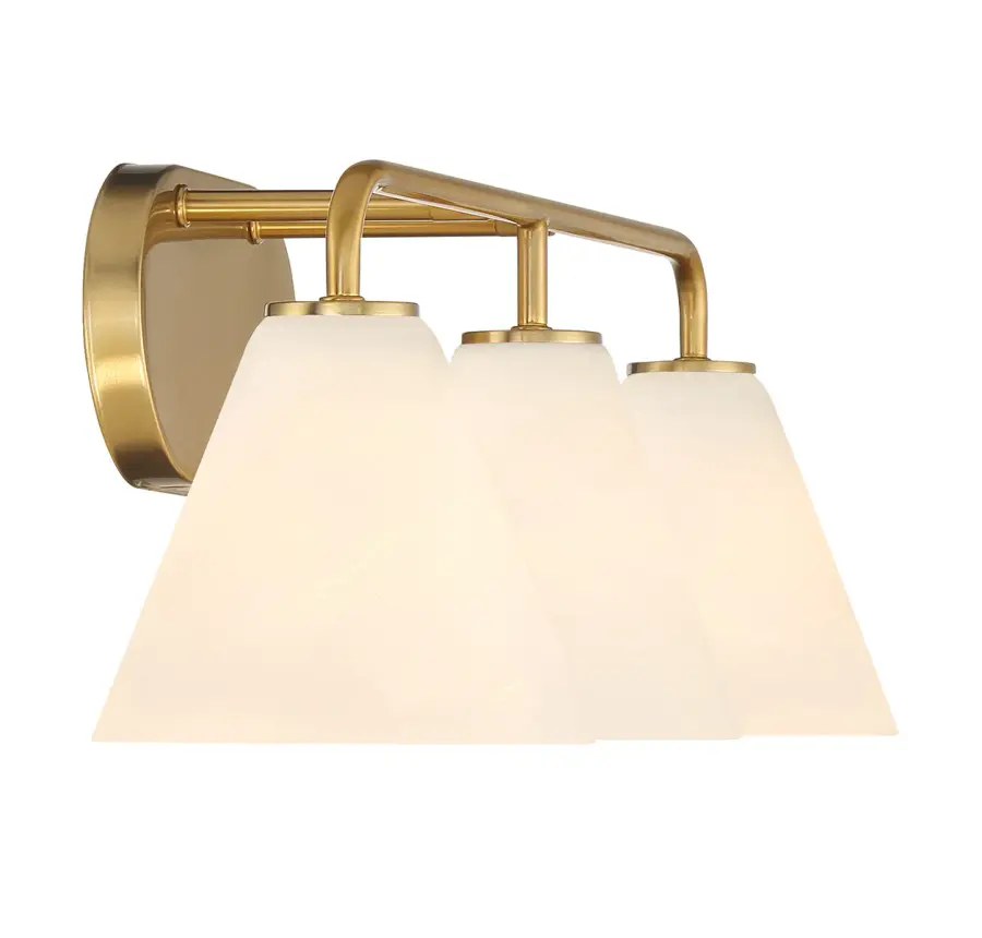 Blair 3-Light Bathroom Vanity in Warm Brass - Image 5