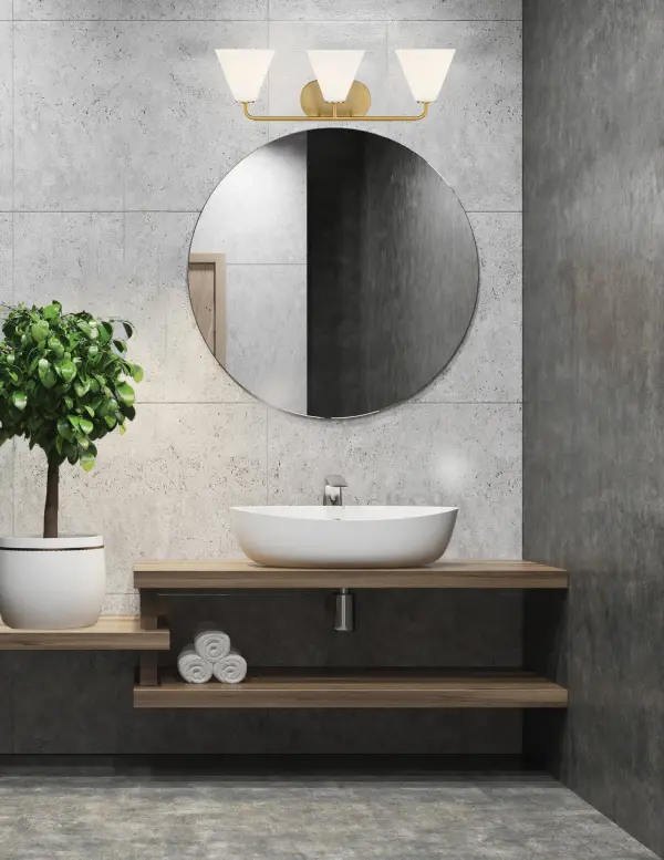 Blair 3-Light Bathroom Vanity in Warm Brass - Image 8