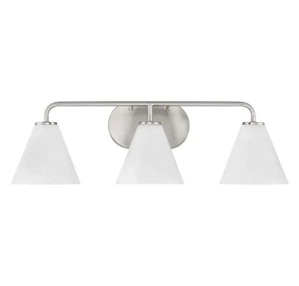 Blair 3-Light Bathroom Vanity Light in Satin Nickel - Image 2