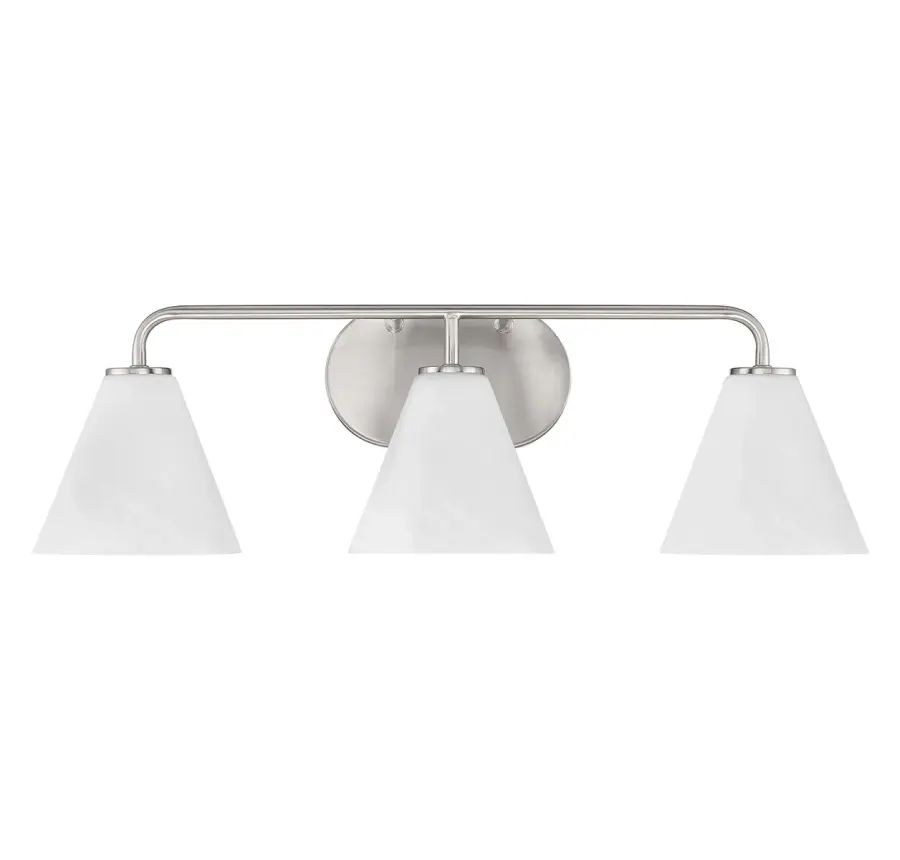 Blair 3-Light Bathroom Vanity Light in Satin Nickel - Image 2