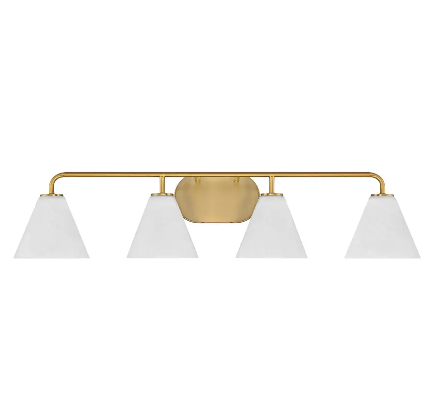 Blair 4-Light Bathroom Vanity in Warm Brass - Image 2