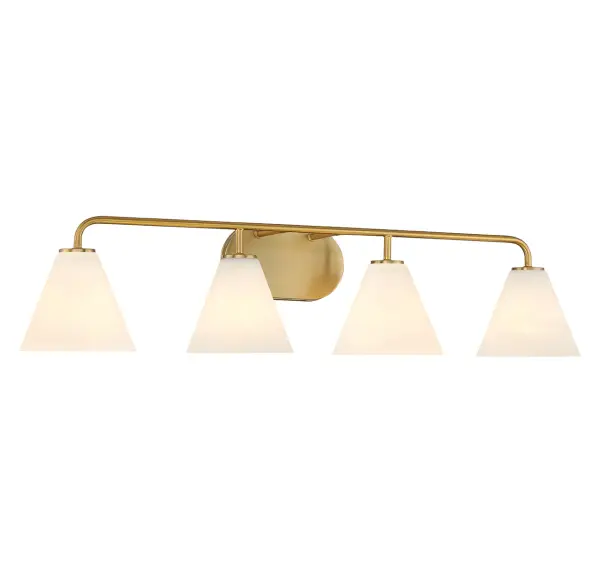 Blair 4-Light Bathroom Vanity in Warm Brass - Image 3
