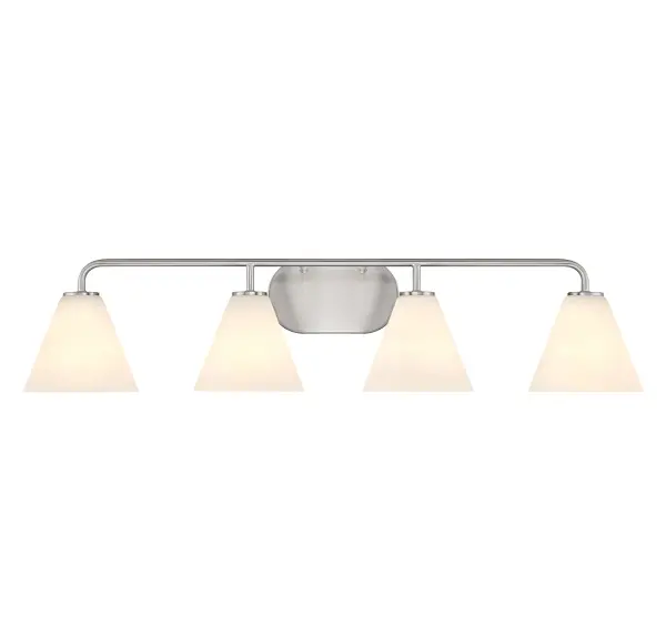 Blair 4-Light Bathroom Vanity Light in Satin Nickel - Image 1