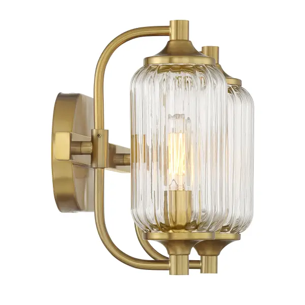Holton Two Light Bathroom Vanity in Warm Brass - Image 5