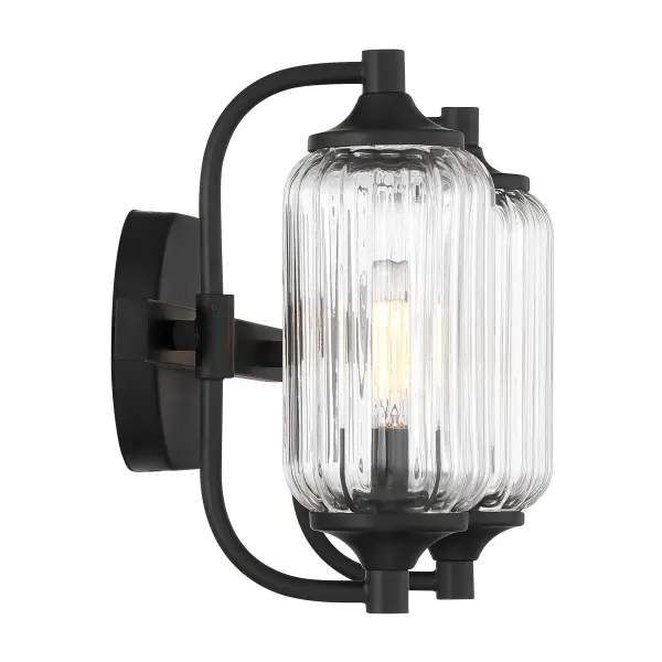Holton 2-Light Bathroom Vanity Light in Matte Black - Image 5