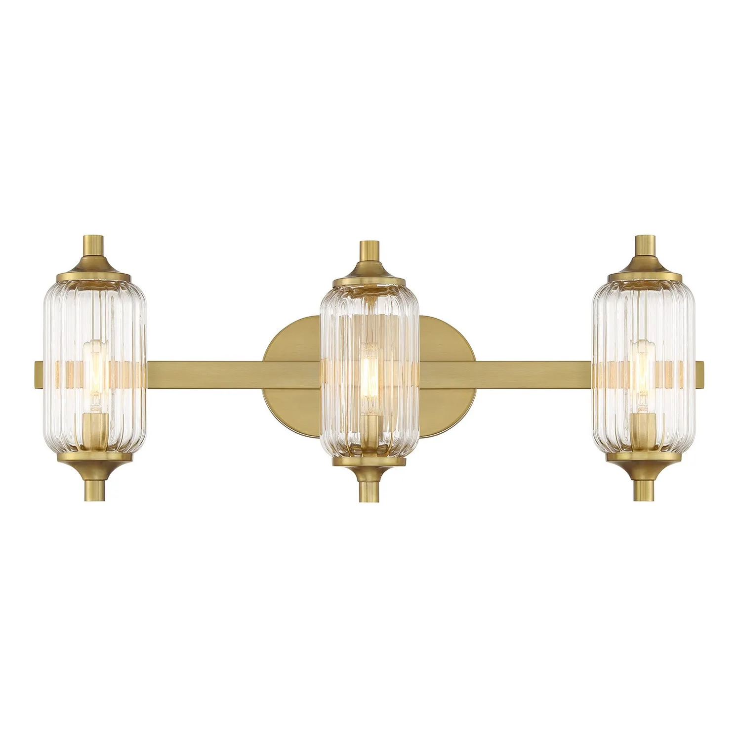 Holton 3-Light Bathroom Vanity in Warm Brass
