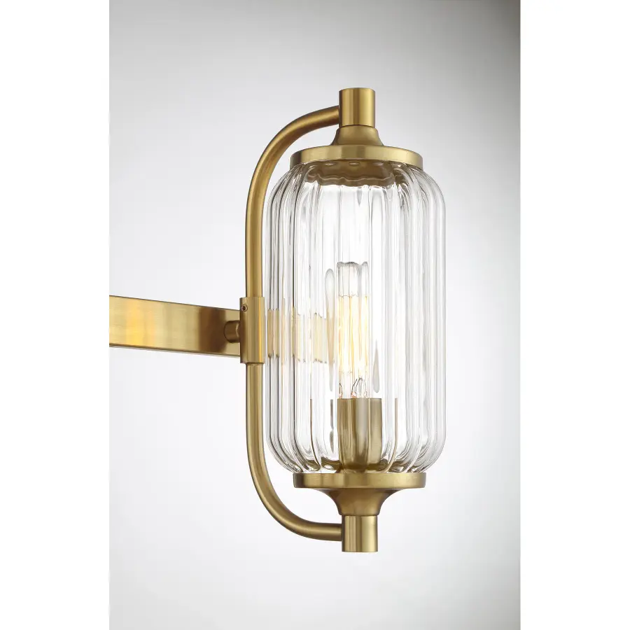 Holton 3-Light Bathroom Vanity in Warm Brass - Image 6