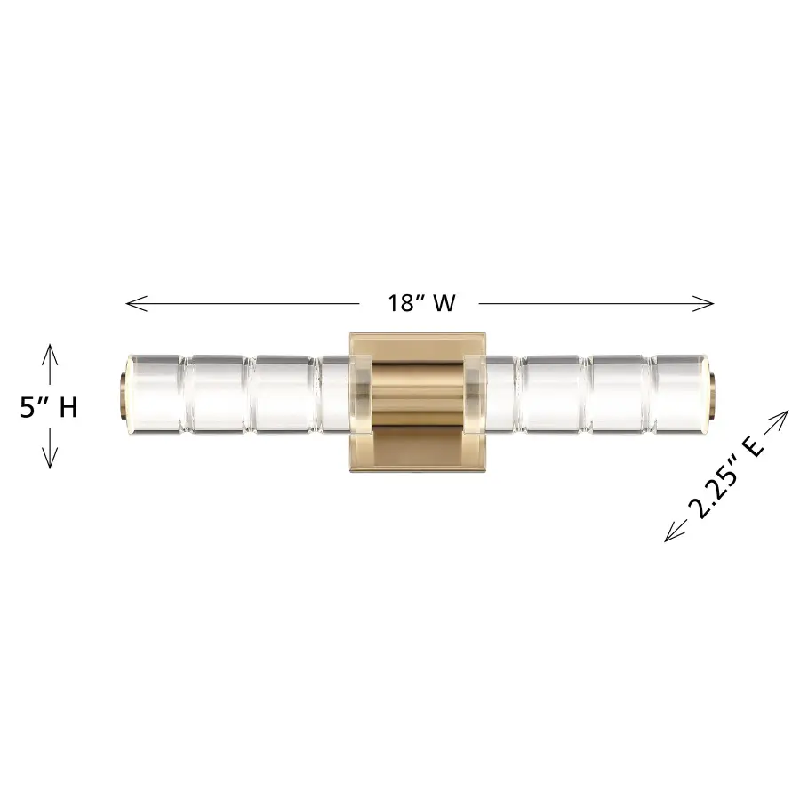 Beale LED Bathroom Vanity Light in Noble Brass - Image 6