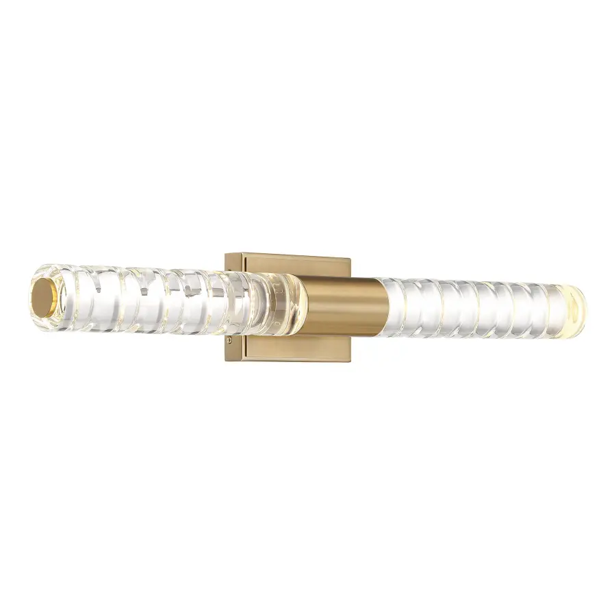Beale LED Bathroom Vanity Light in Noble Brass - Image 4