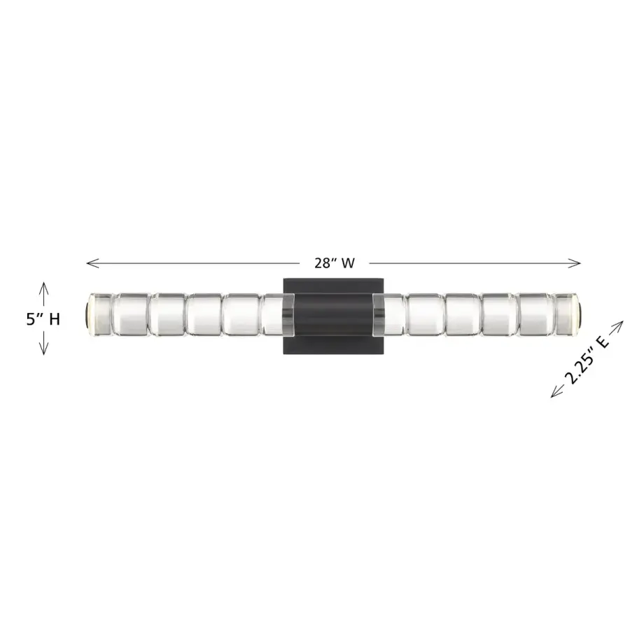 Beale LED Bathroom Vanity Light in Black Lustre - Image 7