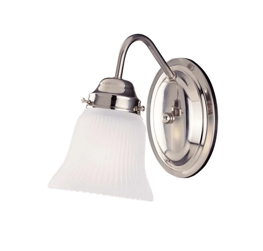 Brighton One Light Wall Sconce in Satin Nickel