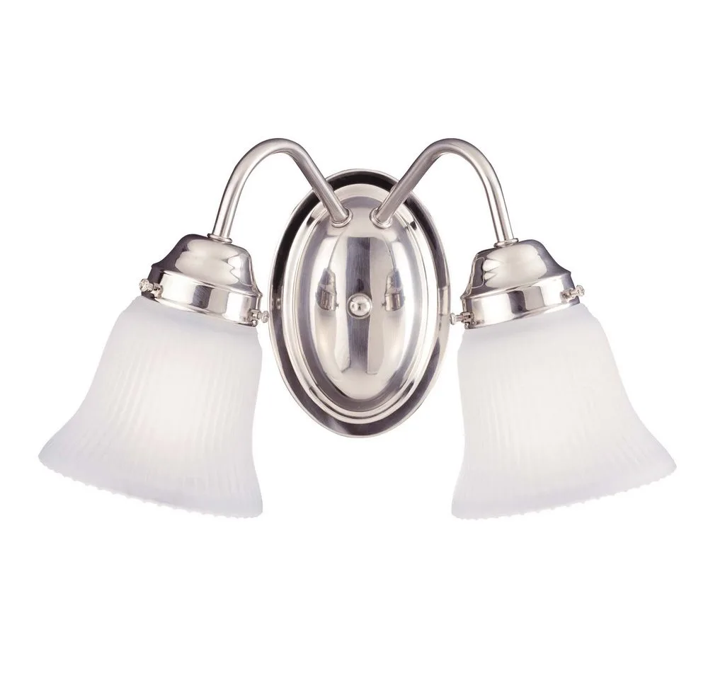 Brighton Two Light Bath Bar in Satin Nickel
