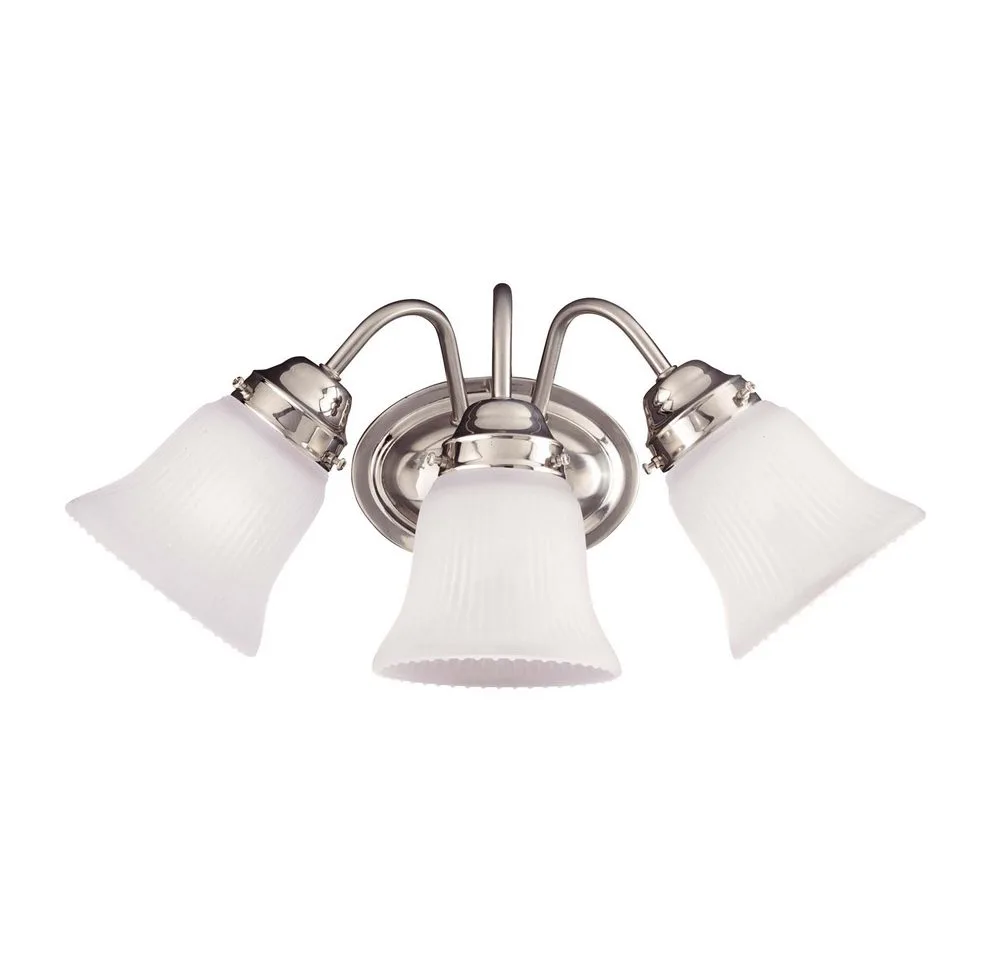 Brighton Three Light Bath Bar in Satin Nickel