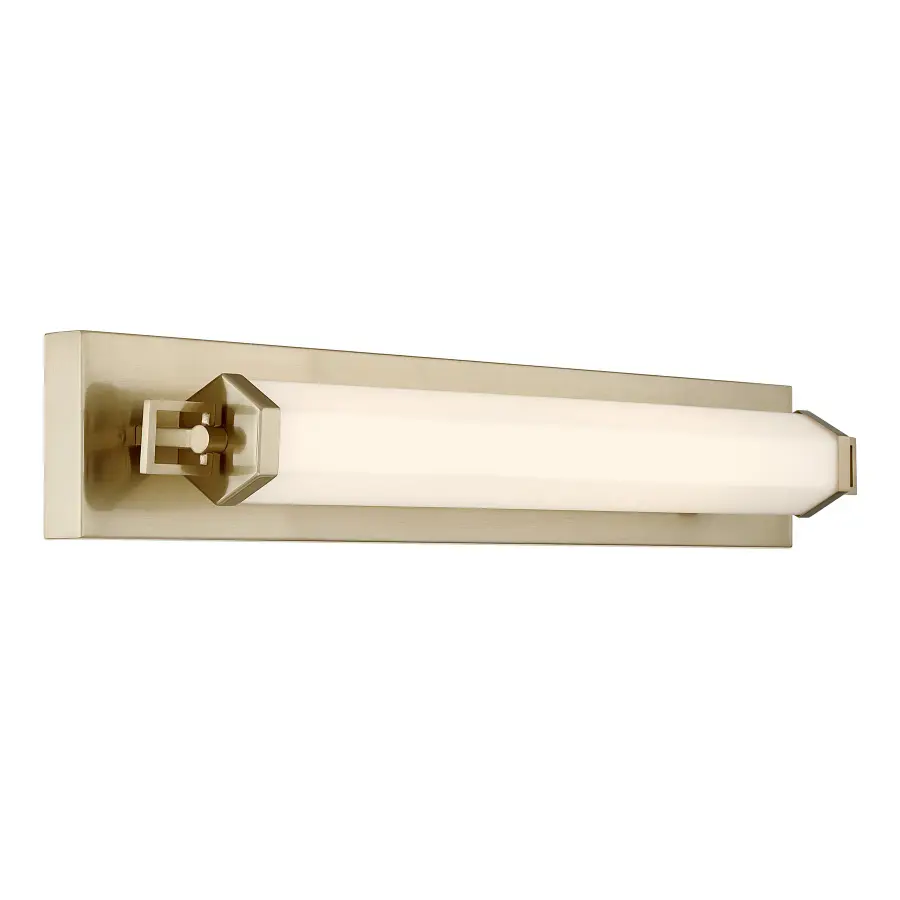 Parker 28" LED Bathroom Vanity Light in Noble Brass - Image 4