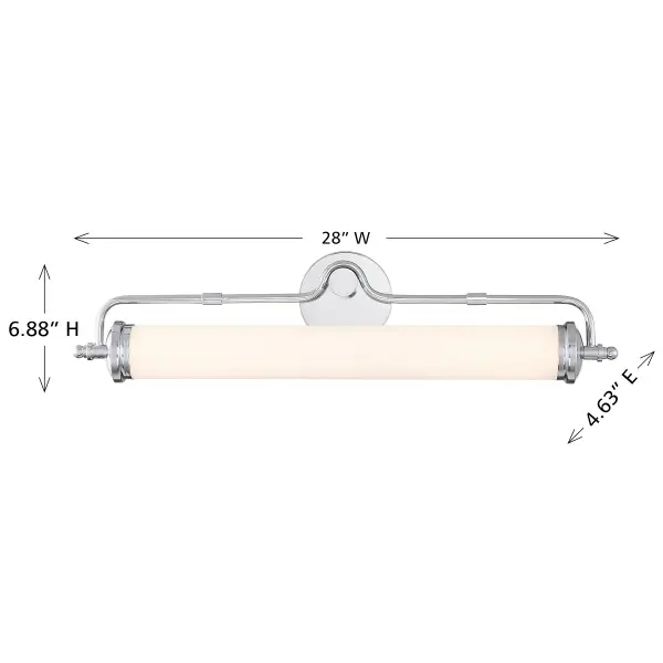 Keller 28" LED Bathroom Vanity Light in Chrome - Image 7