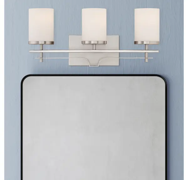 Colton 3-Light Bathroom Vanity Light in Satin Nickel - Image 2