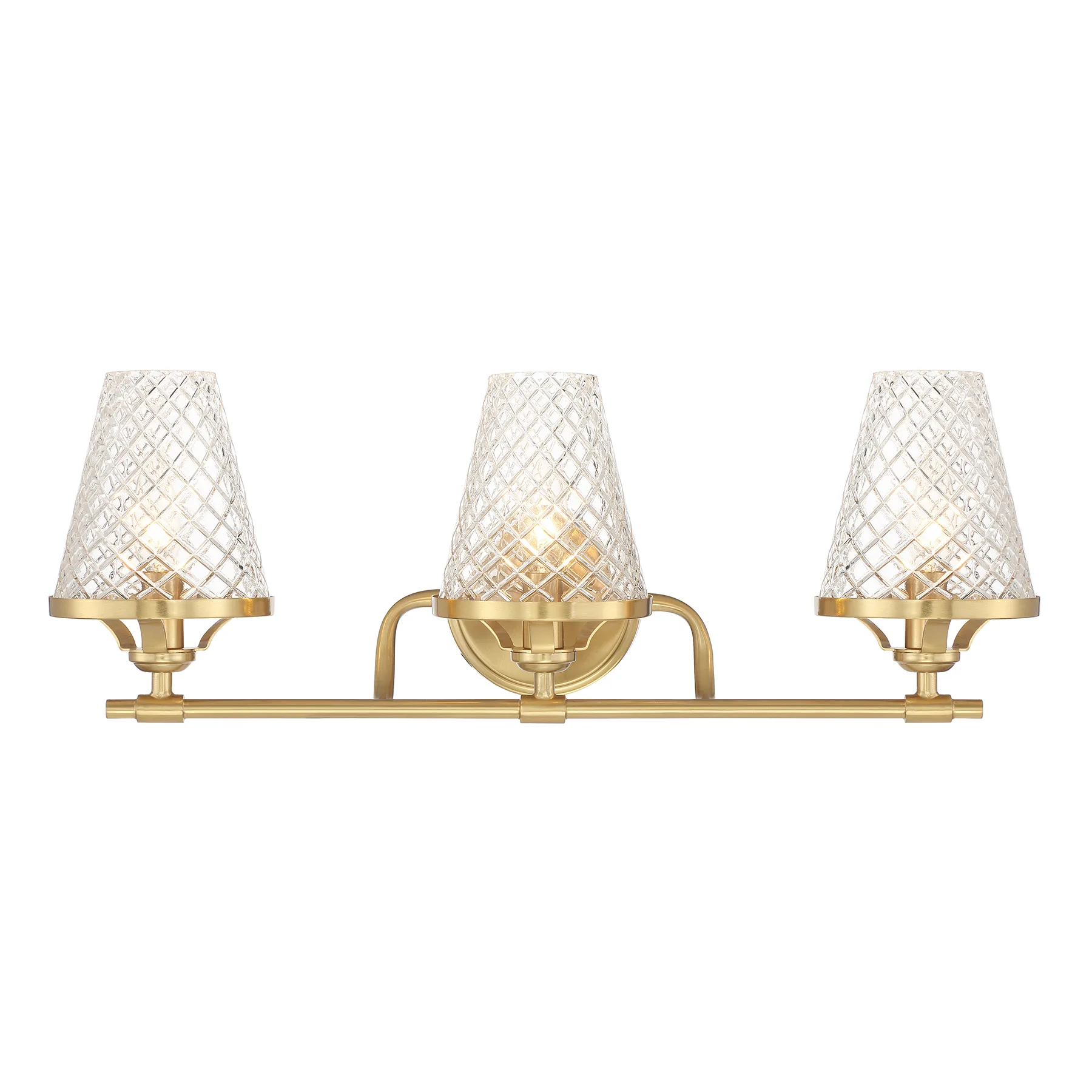 Candler 3-Light Bathroom Vanity in Warm Brass