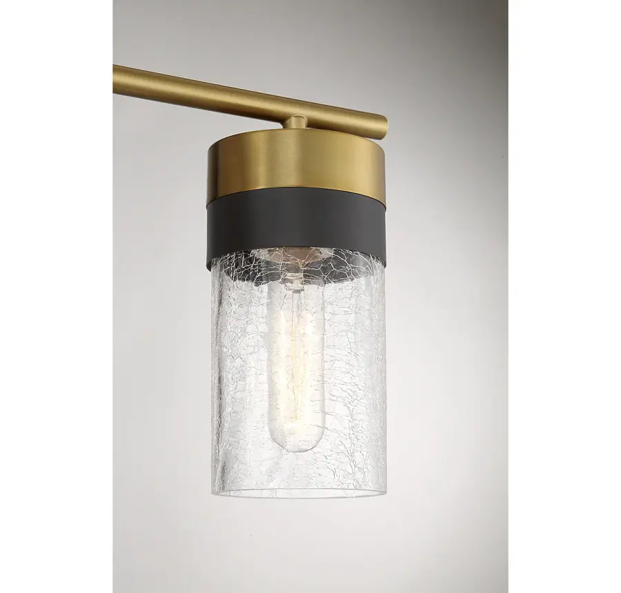 Brickell 3-Light Bathroom Vanity Light in Warm Brass and Black - Image 6