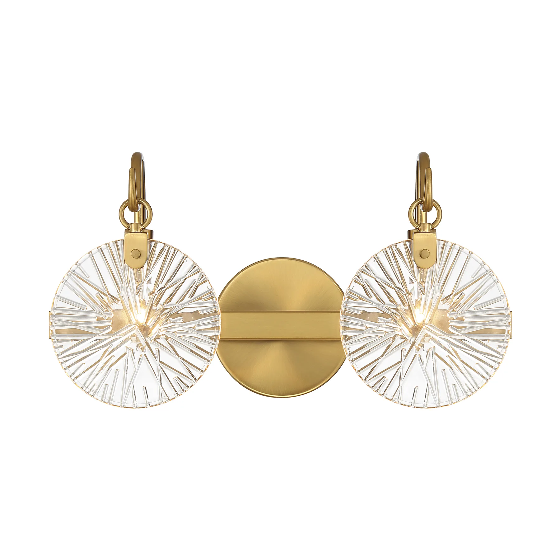 Addison Two Light Bathroom Vanity in Warm Brass
