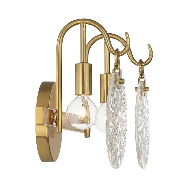 Addison Two Light Bathroom Vanity in Warm Brass - Image 5