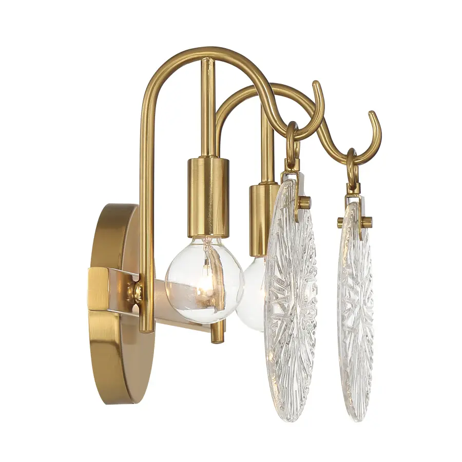 Addison Two Light Bathroom Vanity in Warm Brass - Image 5