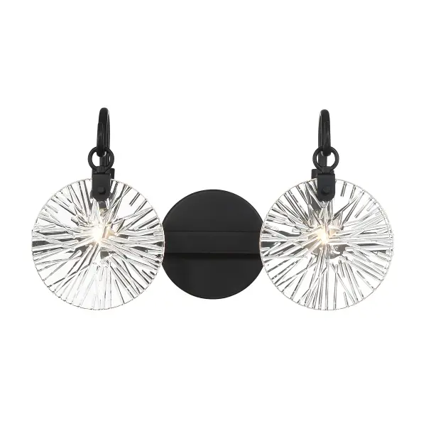 Addison 2-Light Bathroom Vanity Light in Matte Black - Image 1