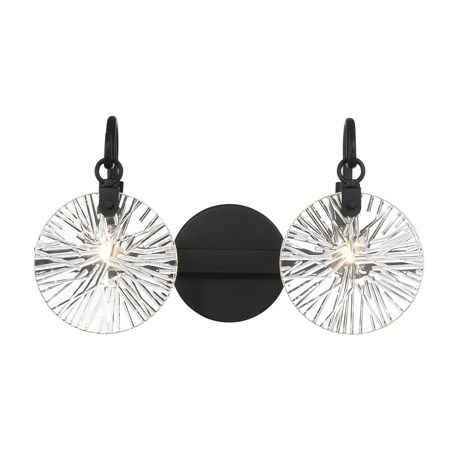 Addison 2-Light Bathroom Vanity Light in Matte Black - Image 1