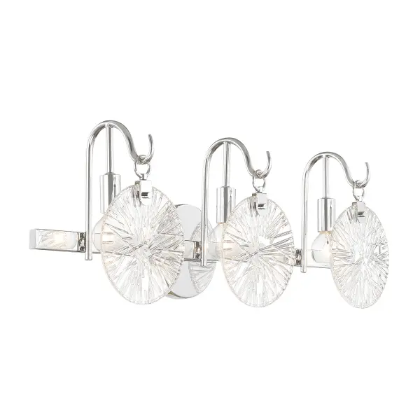 Addison Three Light Bathroom Vanity in Polished Chrome - Image 4