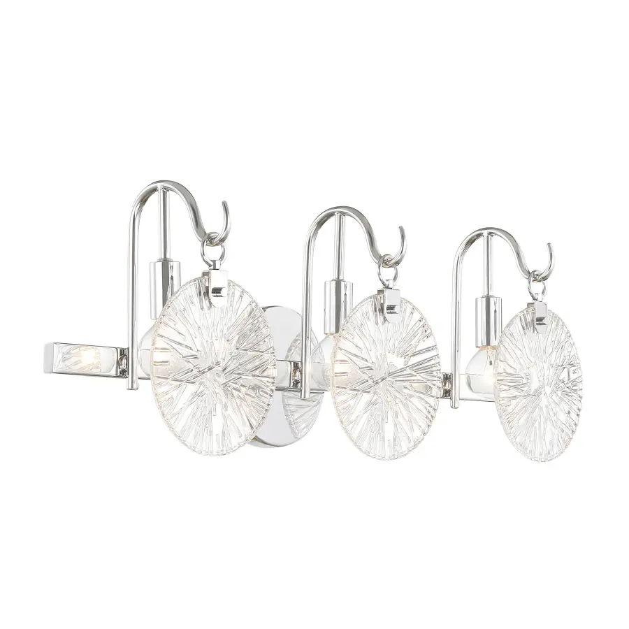 Addison Three Light Bathroom Vanity in Polished Chrome - Image 4