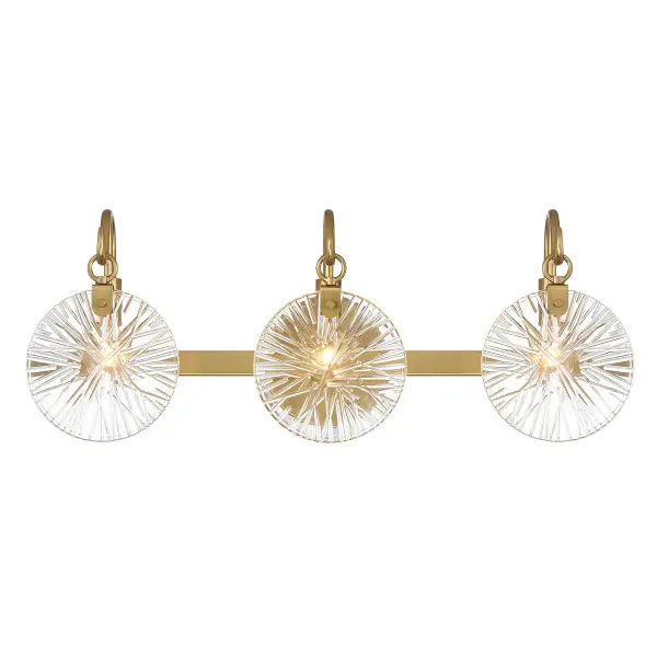 Addison 3-Light Bathroom Vanity in Warm Brass - Image 1
