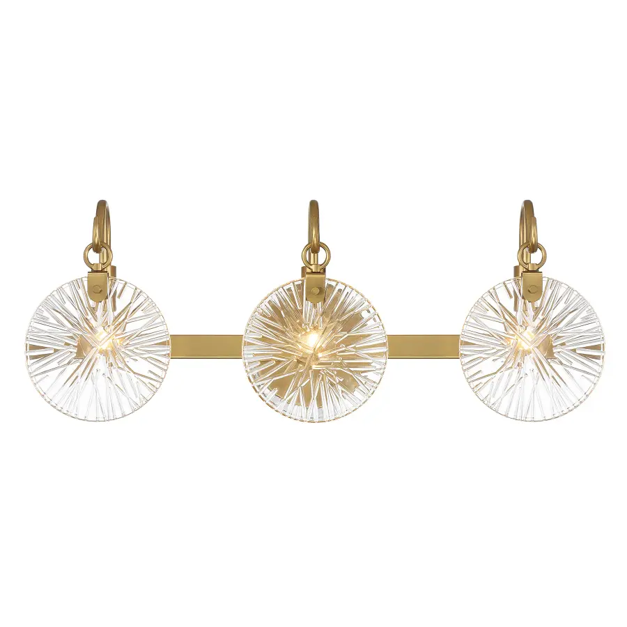 Addison 3-Light Bathroom Vanity in Warm Brass - Image 1