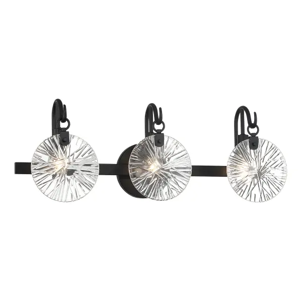 Addison 3-Light Bathroom Vanity Light in Matte Black - Image 3