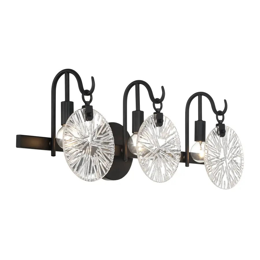 Addison 3-Light Bathroom Vanity Light in Matte Black - Image 4