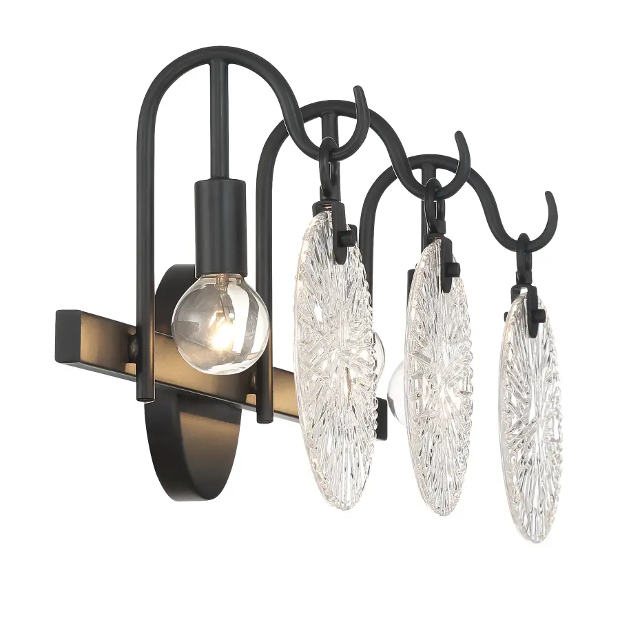 Addison 3-Light Bathroom Vanity Light in Matte Black - Image 5
