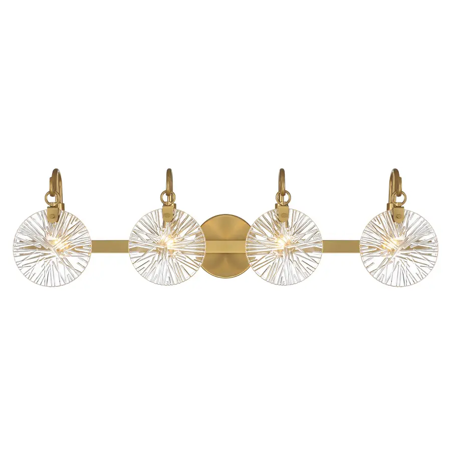 Addison Four Light Bathroom Vanity in Warm Brass - Image 1