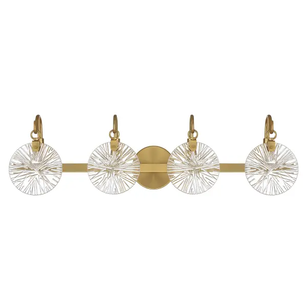 Addison Four Light Bathroom Vanity in Warm Brass - Image 2