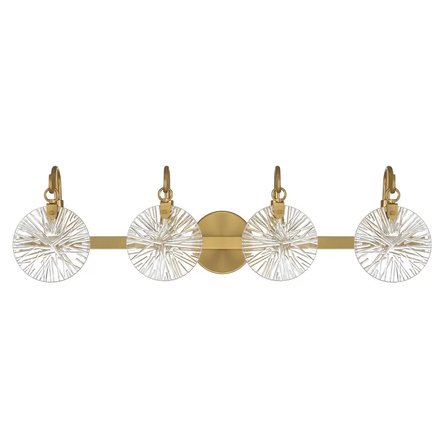 Addison Four Light Bathroom Vanity in Warm Brass - Image 2