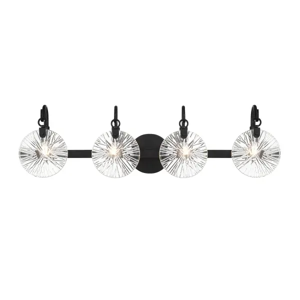 Addison 4-Light Bathroom Vanity Light in Matte Black