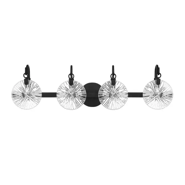 Addison 4-Light Bathroom Vanity Light in Matte Black - alternate view