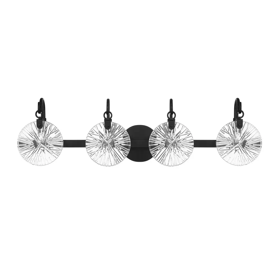 Addison 4-Light Bathroom Vanity Light in Matte Black - Image 2
