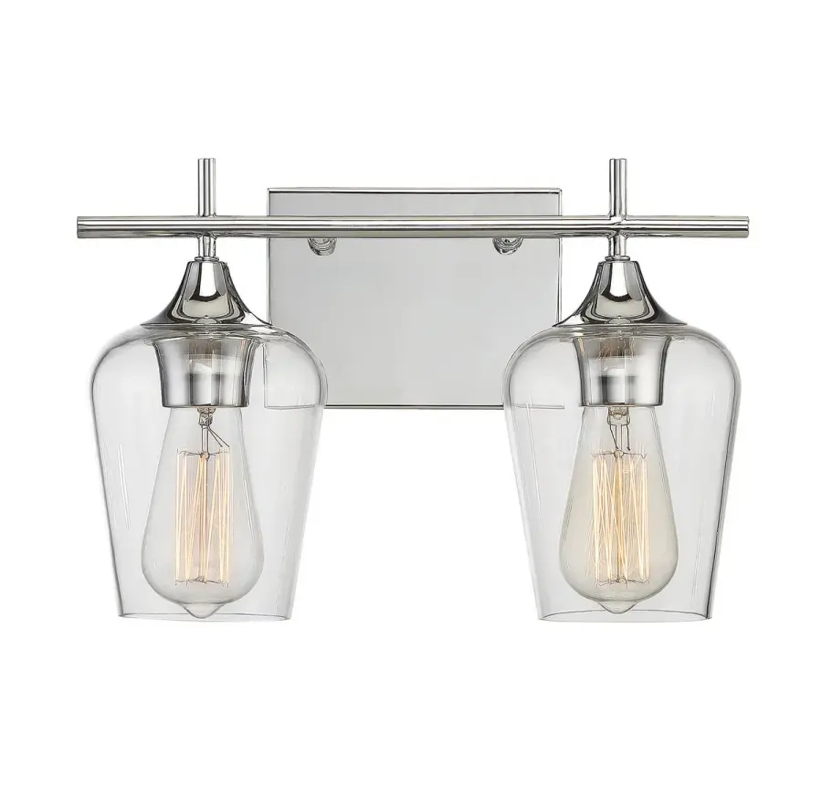 Octave Two Light Bath Bar in Polished Chrome - Image 1