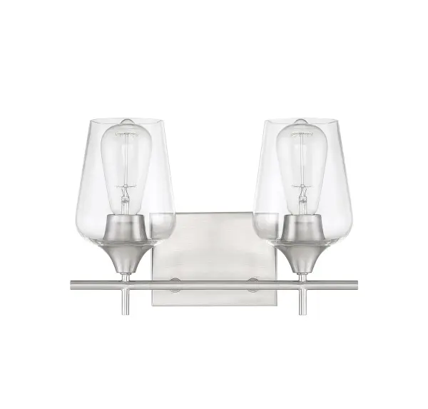 Octave 2-Light Bathroom Vanity Light in Satin Nickel - alternate view