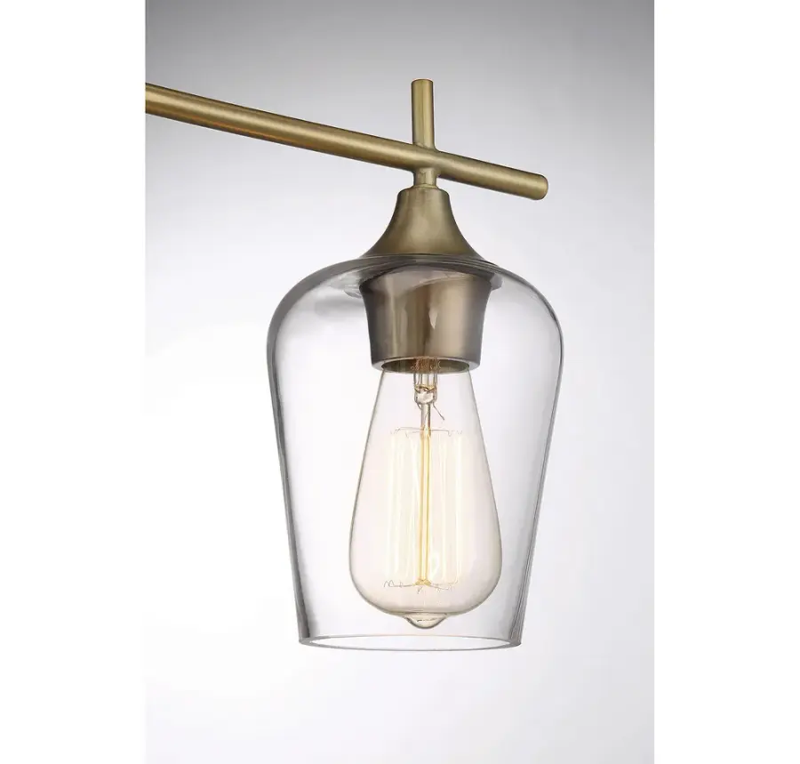 Octave 3-Light Bath Bar in Warm Brass - Image 4