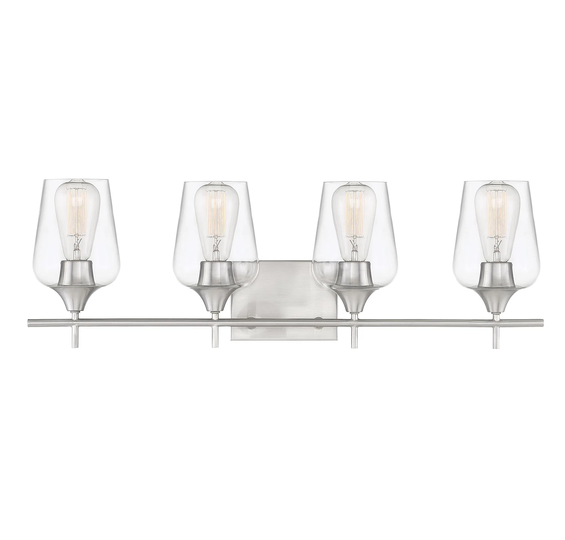 Octave 4-Light Bathroom Vanity Light in Satin Nickel