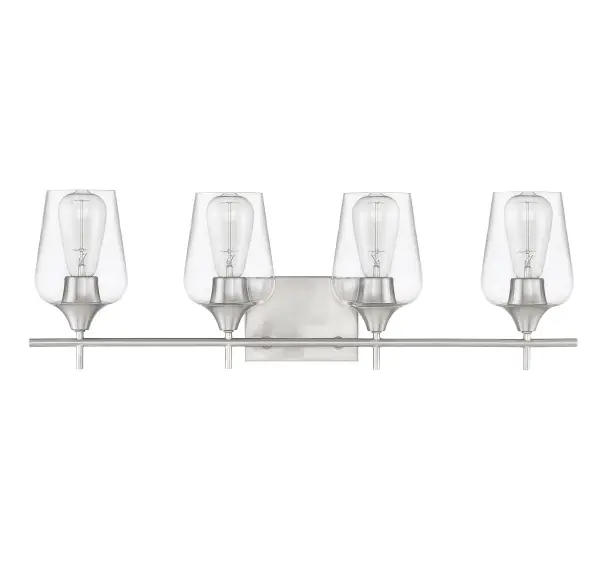 Octave 4-Light Bathroom Vanity Light in Satin Nickel - alternate view