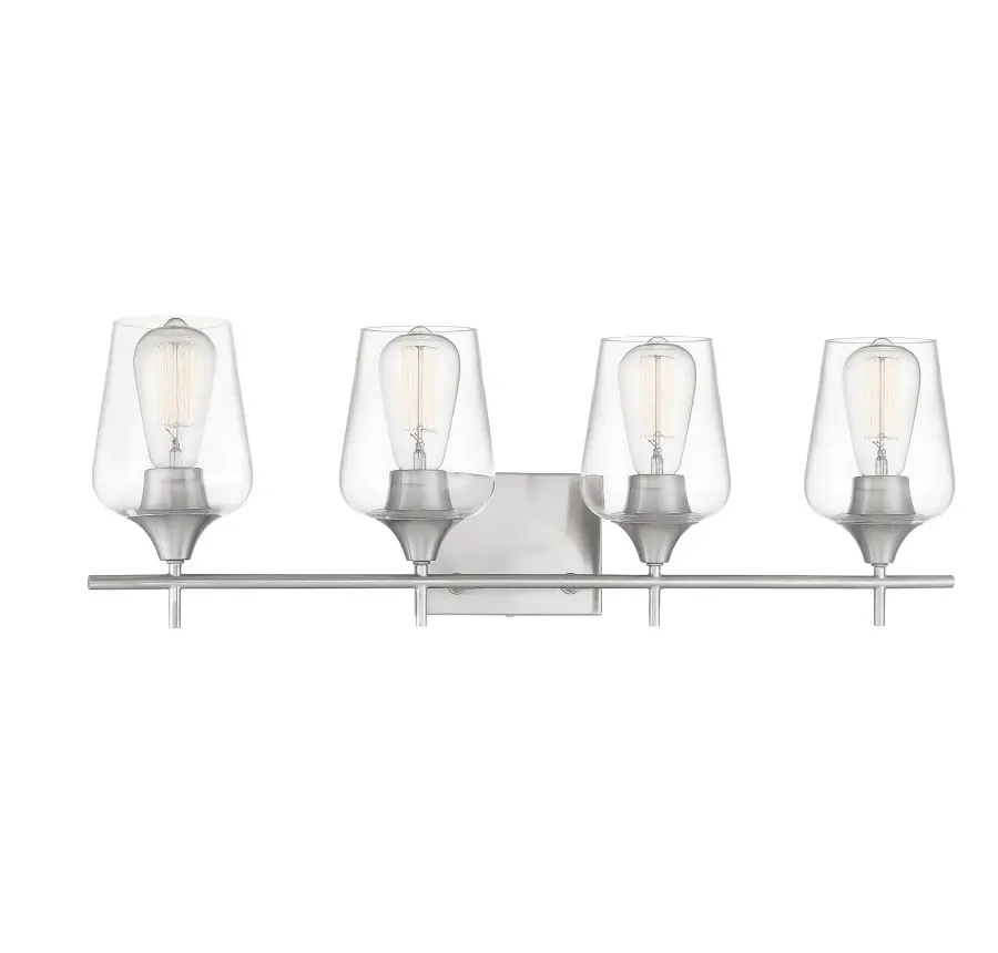 Octave 4-Light Bathroom Vanity Light in Satin Nickel - Image 3