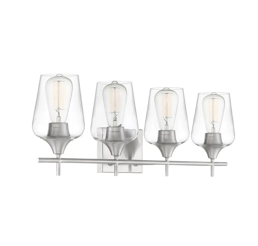 Octave 4-Light Bathroom Vanity Light in Satin Nickel - Image 4